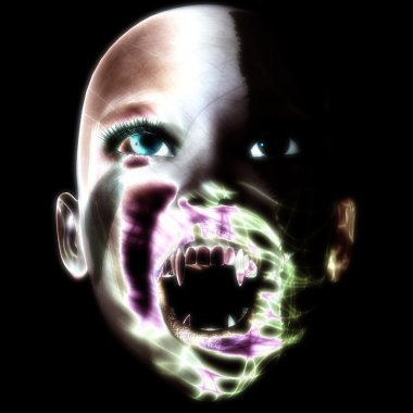 3D çizim; bir vampirin 3D render