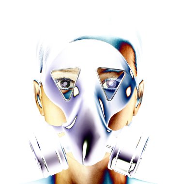 3D Resim, 3d render bir koruma maskesi