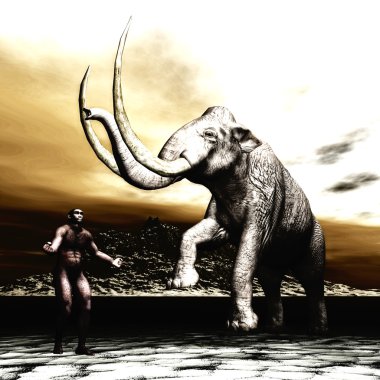 Mamut Tarih öncesi insan ile 