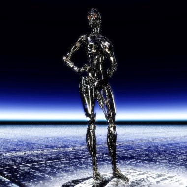 3D çizim; Bir Cyborg 3D render