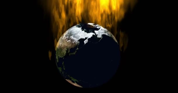 Digitale Teilchenanimation der Erde — Stockvideo