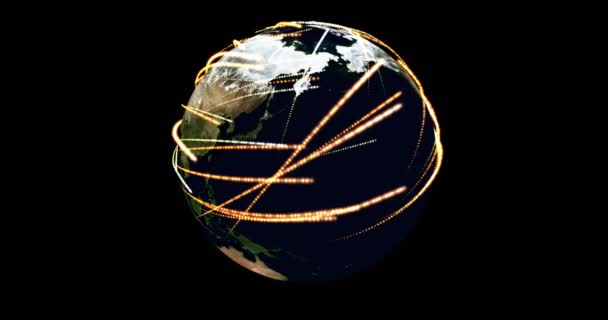 Animação de partícula digital da terra — Vídeo de Stock