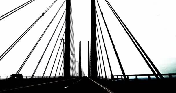 Oeresund Bridge Sweden Denmark — Stock Video