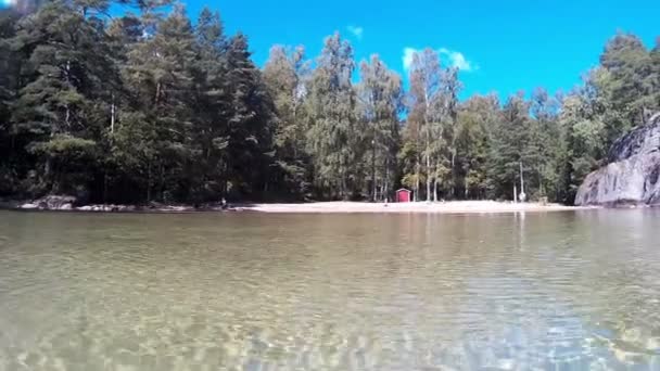 Detalhe do Lago Vaettern na Suécia — Vídeo de Stock