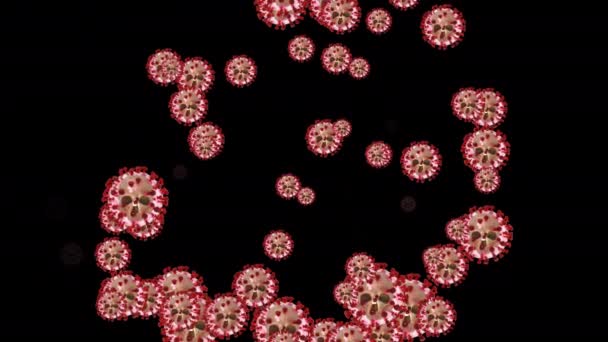 Artistieke Animatie Van Het Coronavirus — Stockvideo