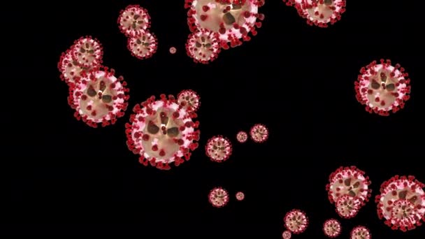 Художня Анімація Коронавірусу — стокове відео