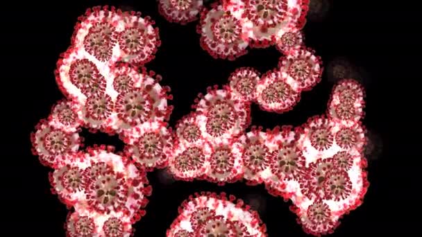 Coronavirus的艺术风格3D动画 — 图库视频影像