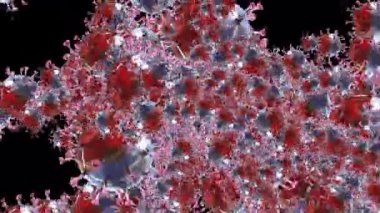 Koronavirüsün sanatsal 3 boyutlu animasyonu
