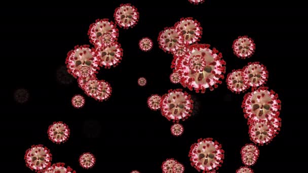 Artystyczna Animacja Koronawirusa — Wideo stockowe