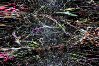 Soyut bir psikedelik arkaplanın sanatsal çizimi