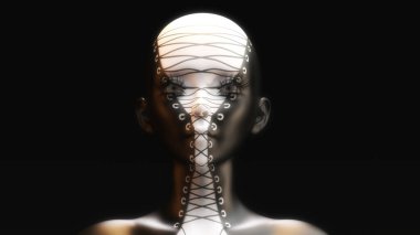 Bir Yüzün Sanatsal 3B İllüstrasyonu