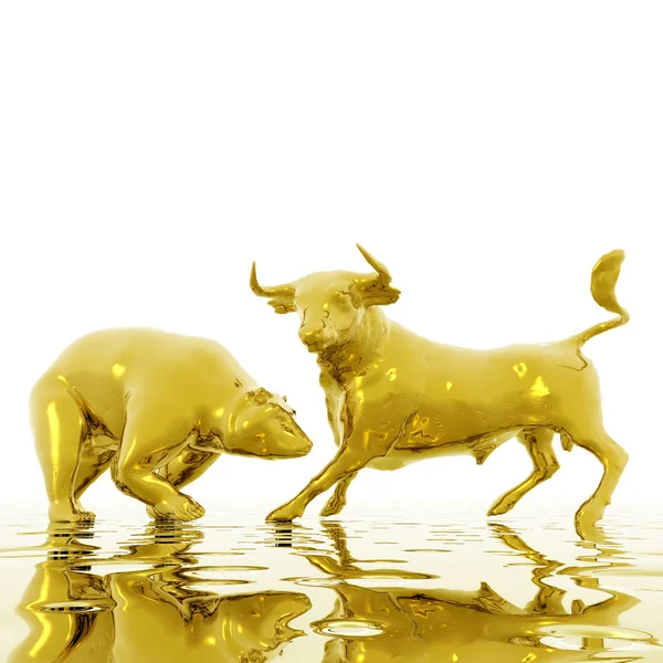 Bull and Bear — Stock Photo, Image