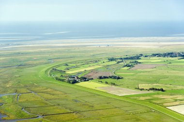 havadan görünümden'ın kuzeyinde schleswig-holstein wadden Denizi Ulusal Parkı