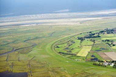 havadan görünümden'ın kuzeyinde schleswig-holstein wadden Denizi Ulusal Parkı