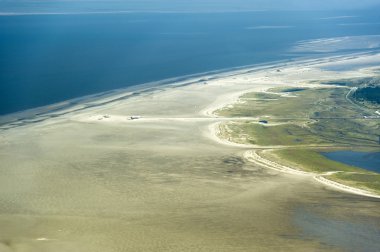 havadan görünümden Almanya'nın kuzeyinde schleswig-holstein wadden Denizi Ulusal Parkı