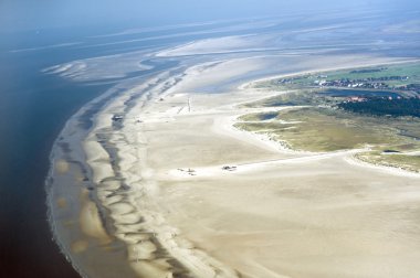 havadan görünümden Almanya'nın kuzeyinde schleswig-holstein wadden Denizi Ulusal Parkı