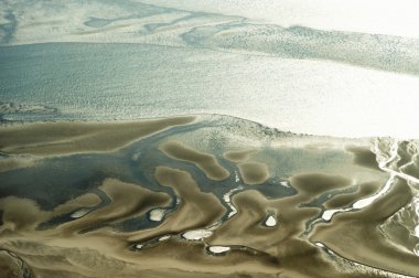 Aerial view from the Schleswig-Holstein Wadden Sea National Park clipart