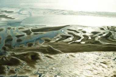 havadan görünümden'ın kuzeyinde schleswig-holstein wadden Denizi Ulusal Parkı