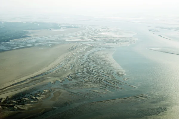 Vue Aérienne Depuis Parc National Schleswig Holstein Wadden Sea Allemagne — Photo