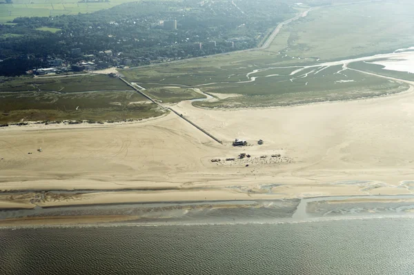 Aerial View Schleswig Holstein Wadden Sea National Park Germany — Stock Photo, Image