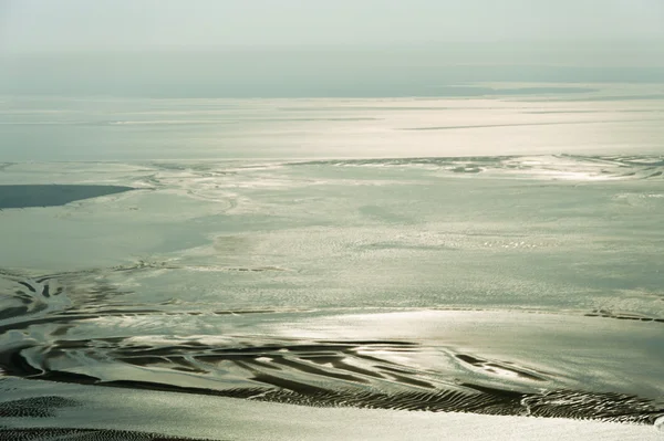 由德国石勒苏益格 荷尔斯泰因浅滩海国家公园的鸟瞰图 — 图库照片