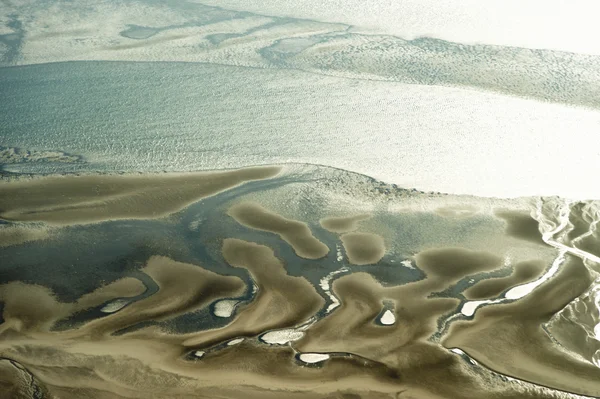 Aerial view from the Schleswig-Holstein Wadden Sea National Park — Stock Photo, Image
