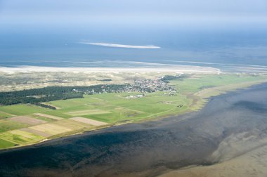 havadan görünümden Almanya'nın kuzeyinde schleswig-holstein wadden Denizi Ulusal Parkı