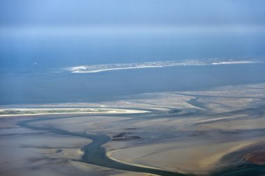 havadan görünümden Almanya'nın kuzeyinde schleswig-holstein wadden Denizi Ulusal Parkı