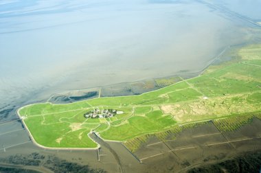 havadan görünümden'ın kuzeyinde schleswig-holstein wadden Denizi Ulusal Parkı