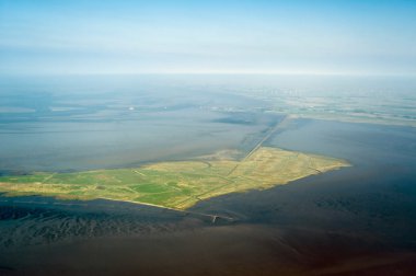 havadan görünümden Almanya'nın kuzeyinde schleswig-holstein wadden Denizi Ulusal Parkı