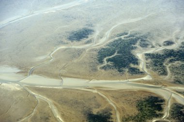 havadan görünümden Almanya'nın kuzeyinde schleswig-holstein wadden Denizi Ulusal Parkı
