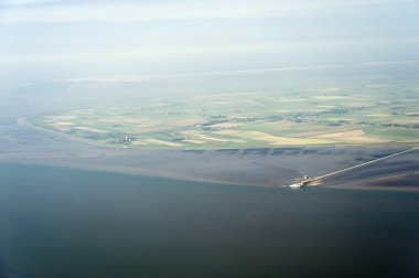 havadan görünümden Almanya'nın kuzeyinde schleswig-holstein wadden Denizi Ulusal Parkı