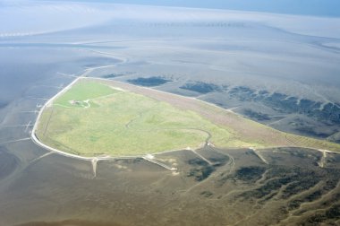havadan görünümden'ın kuzeyinde schleswig-holstein wadden Denizi Ulusal Parkı