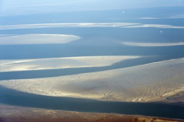 Aerial view from the Schleswig-Holstein Wadden Sea National Park clipart