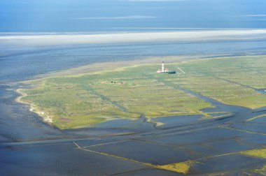 havadan görünümden'ın kuzeyinde schleswig-holstein wadden Denizi Ulusal Parkı