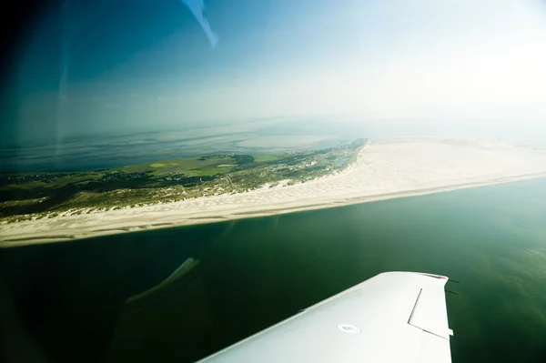Vista aérea do Parque Nacional do Mar de Schleswig-Holstein Wadden — Fotografia de Stock