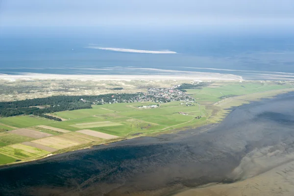 havadan görünümden Almanya'nın kuzeyinde schleswig-holstein wadden Denizi Ulusal Parkı