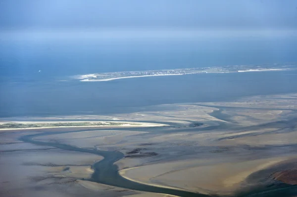 Luchtfoto Van Duitse Deelstaat Sleeswijk Holstein Wadden Zee Nationaal Park — Stockfoto