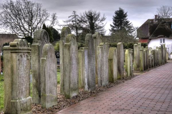 Tombstones marinheiro histórico em Amrum — Fotografia de Stock