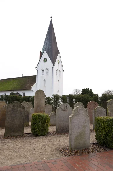 Pierres tombales historiques de marin sur Amrum — Photo