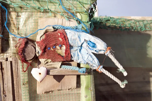 Beach Hut made of Flotsam — Stock Photo, Image