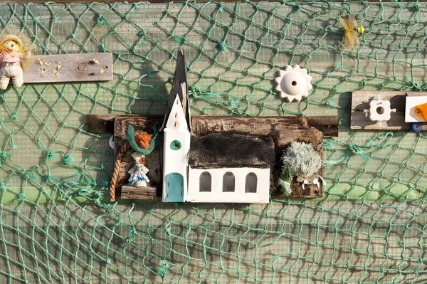 Cabaña de playa hecha de Flotsam — Foto de Stock