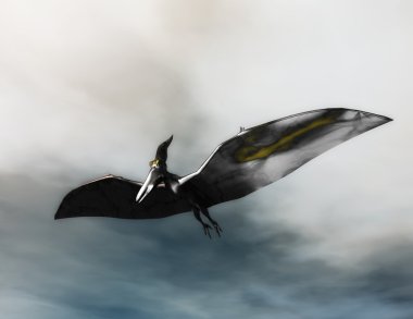 Bir Pteranodon dijital illüstrasyon