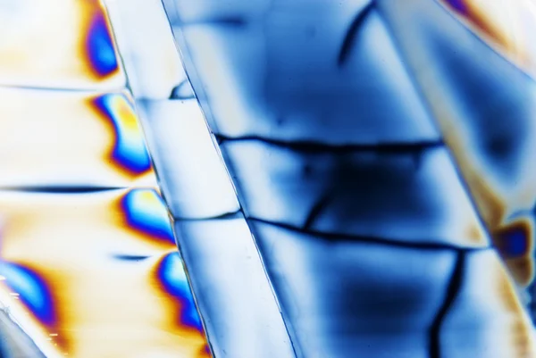 Микрокристаллы в поляризованном свете — стоковое фото