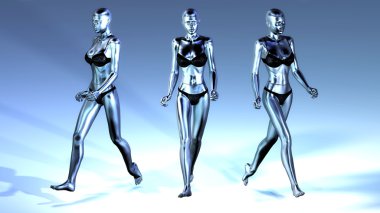 Simülator yürüme dijital illüstrasyon