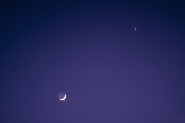 Nightsky ay, Venüs ve Aldebaran ile