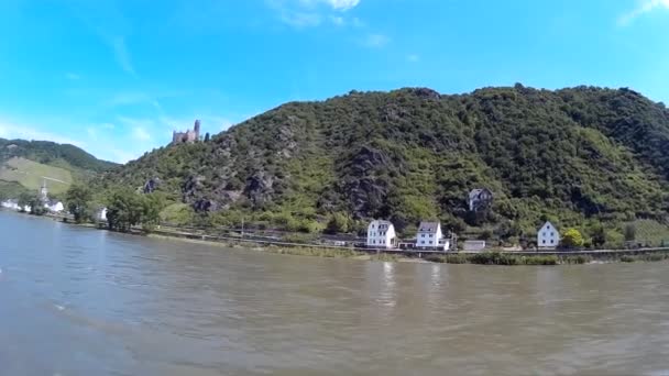 Panoramablick auf den Rhein — Stockvideo