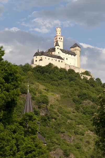 Marksburg am Rhein bei Braubach — Stockfoto