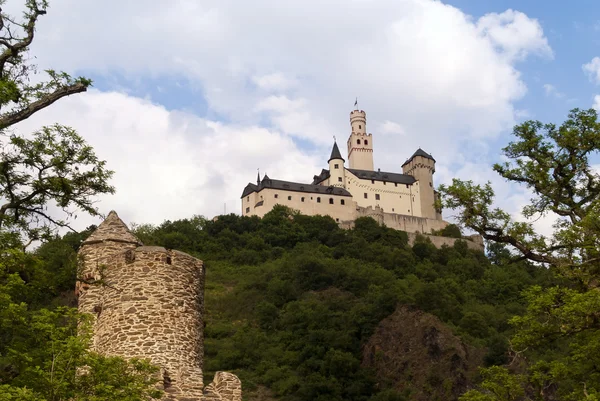 Marksburg sou bei Rhein Braubach — Fotografia de Stock