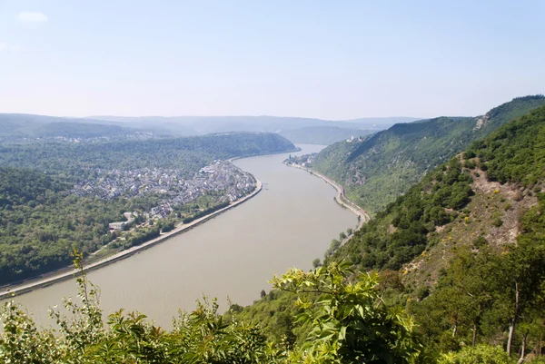 Burgen Sterrenberg und Liebenstein am Rhein — Stok fotoğraf